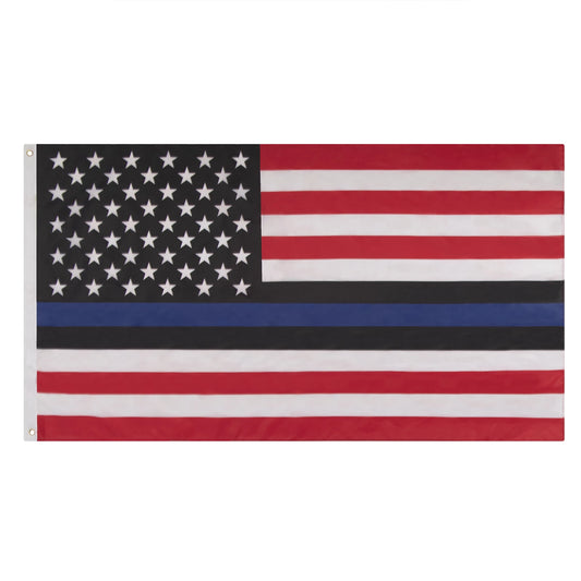 Red, White, and Blue Thin Blue Line US Flag - 3' X 5'