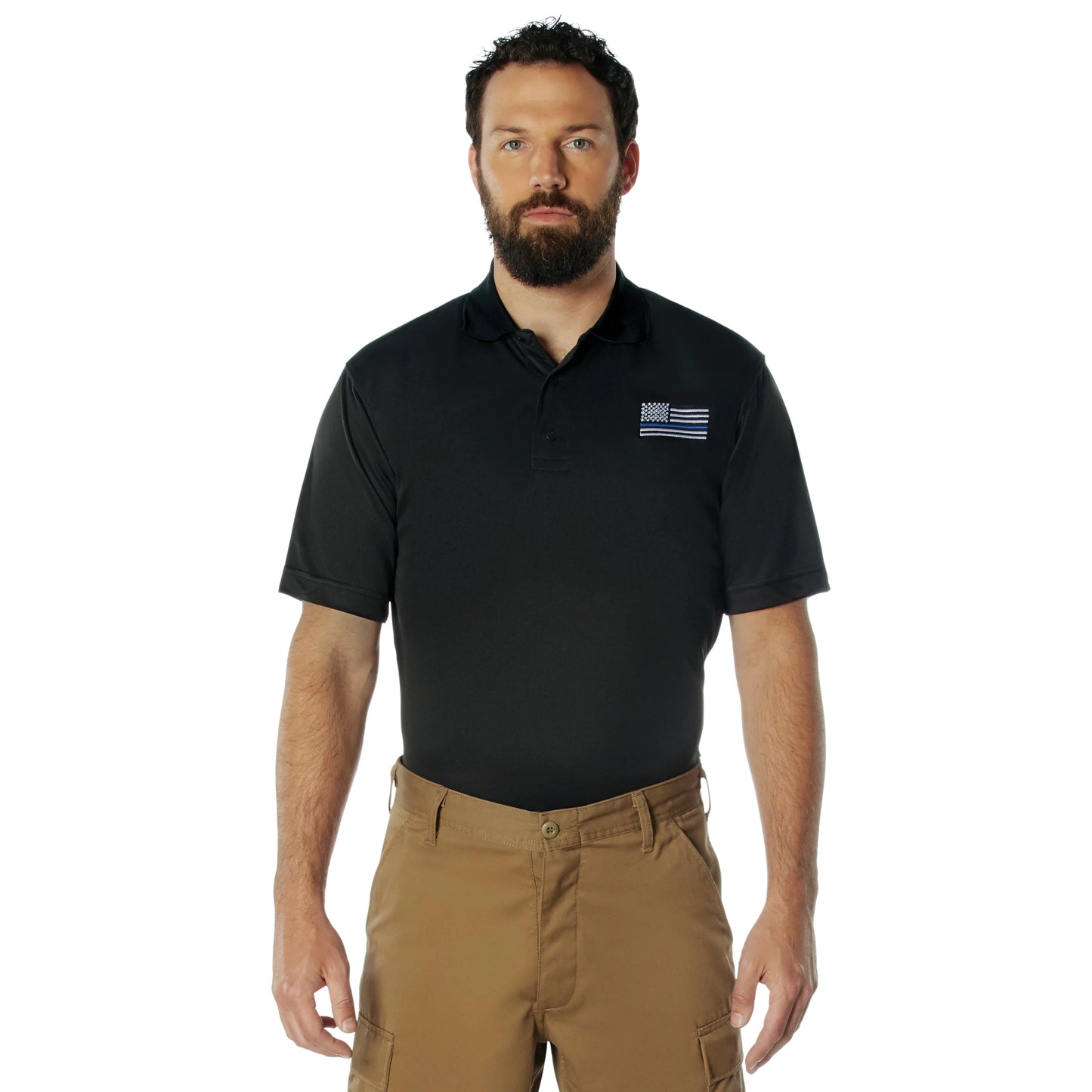 Thin Blue Line Moisture Wicking Polo