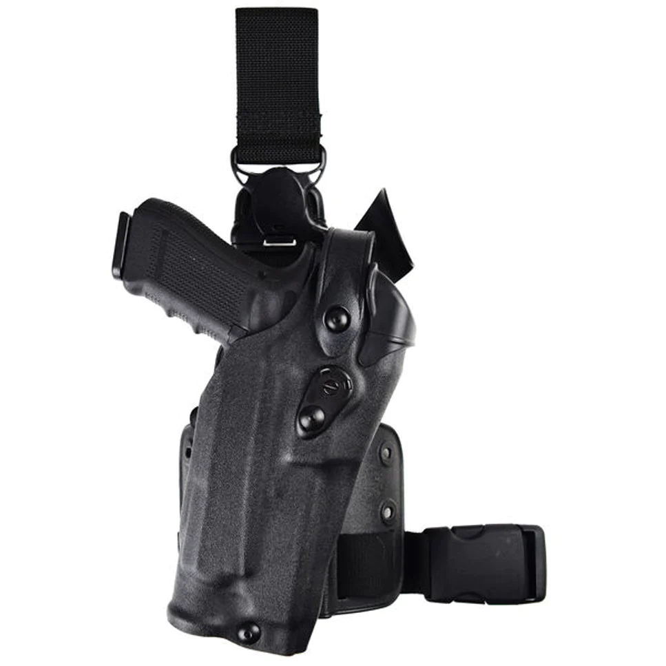 Model 6305RDS ALS/SLS Tactical Holster w/ Quick-Release Leg Strap for Glock 34 MOS w/ Light