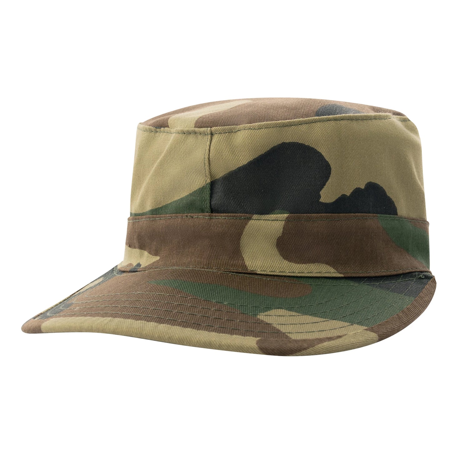 Kids Military Fatigue Cap - Woodland Camo