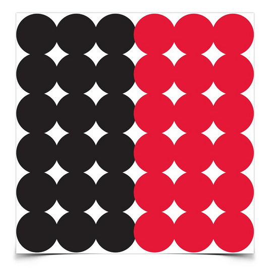Dirty Bird 1 Inch Adhesive Red / Black Repair Pasters