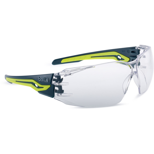 SILEX + SAFETY SPECTACLES PC CLEAR PLATINUM PC TPR RIMLESS