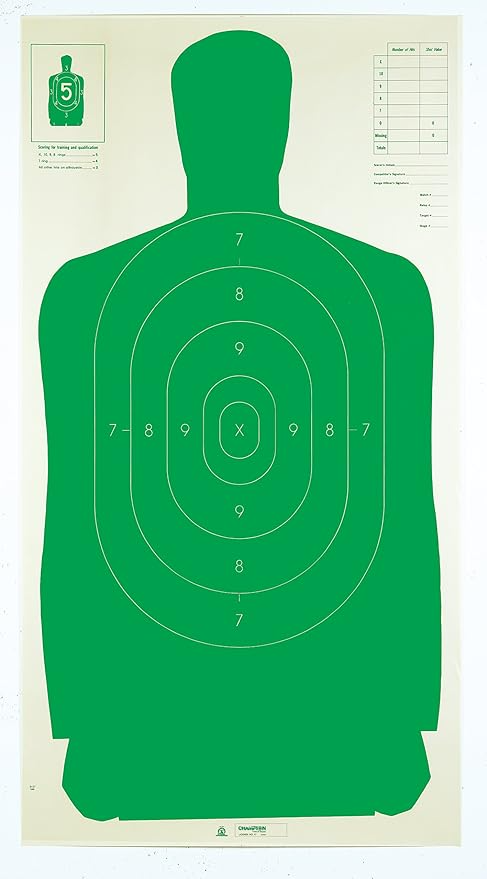 Champion Targets 40732 LE (Law Enforncement) Police Targets, LE B27FSA Green Silhouette, 100 Pack