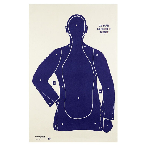Champion Targets 45759 LE (Law Enforncement) Police Targets, Police Silhouette B-21E, 100 Pack