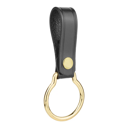 Plain Leather D Cell Flashlight Strap with Metal Ring