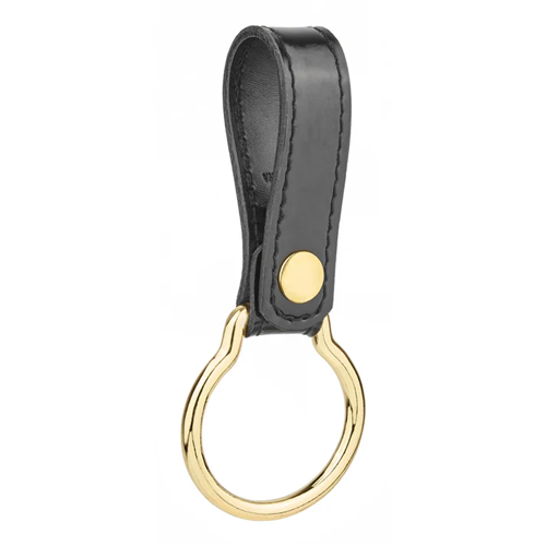 Hi-Gloss Leather D Cell Flashlight Strap with Metal Ring