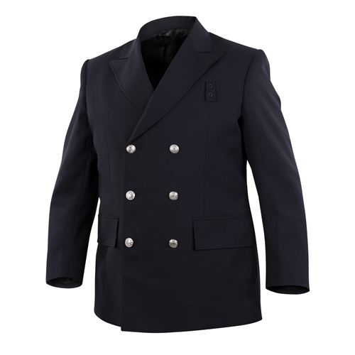 Men's Navy 100% Poly-Serge Weave Double