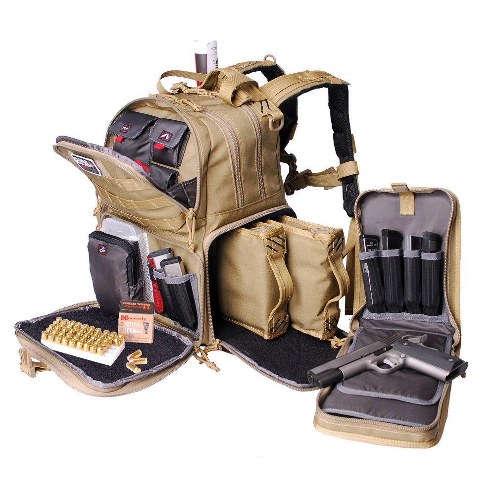 Tactical Range Backpack - Holds 3 Handguns