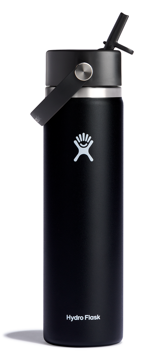 Wide Mouth Insulated Water Bottle w/ Flex Straw Cap