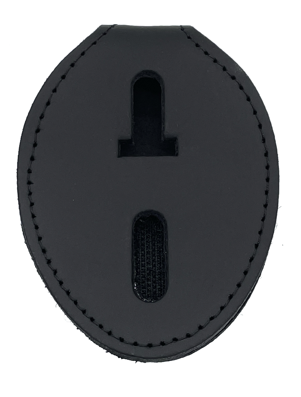 Universal Oval Badge Clip w/ Pocket & Chain