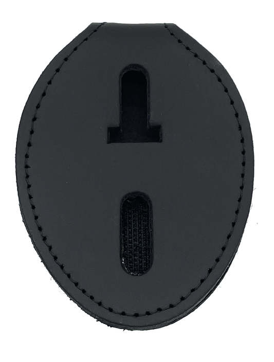 Universal Oval Badge Clip w/ Pocket & Chain