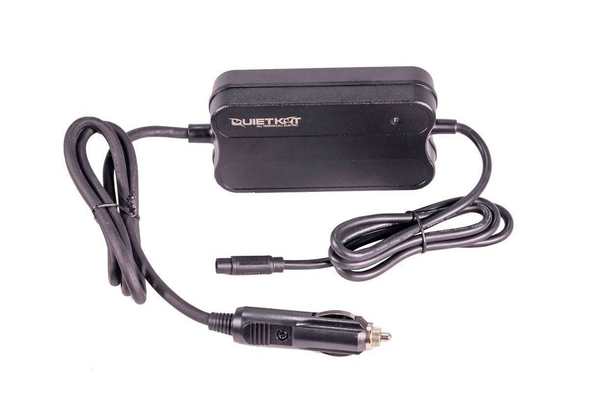 Car charger, 48V, DC2.1 Output with Adaptor (DC2.1 to Julet 3 pin) (All Bikes)