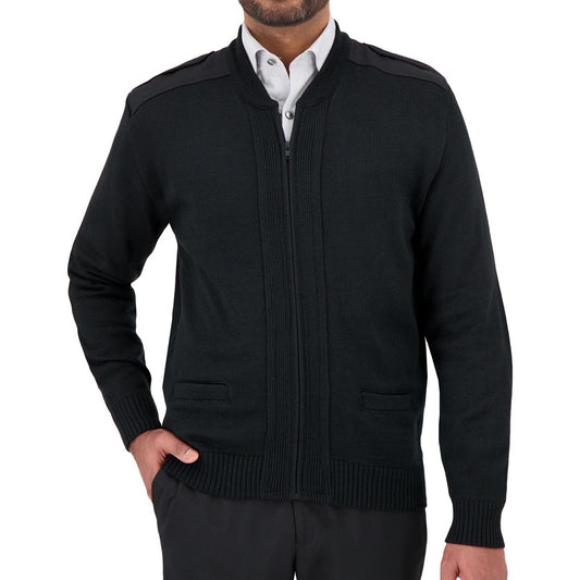 Cobmex Unisex Crew Neck Zip Front "Commando" with VELCRO Epaulets, Shoulder & Elbow Patches