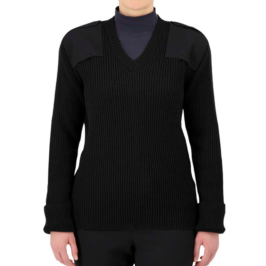 Cobmex Unisex V-Neck Rib "Commando" with VELCRO Epaulets, Shoulder & Elbow Patches