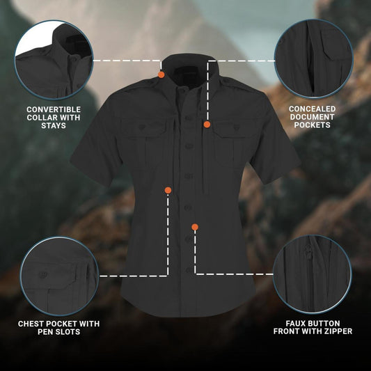 Propper Women's Tactical Short Sleeve Shirt - Black