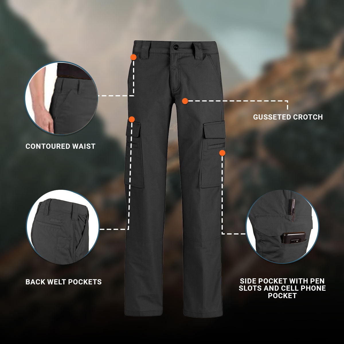 Propper Women's RevTac Tactical Stretch Pants - Charcoal