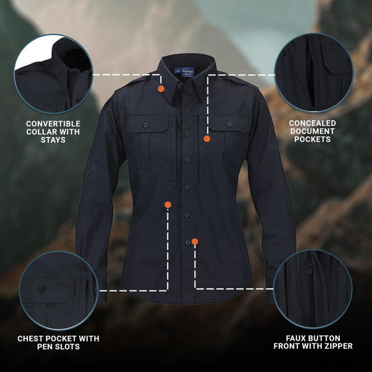 Propper Women's Tactical Long Sleeve Shirt - LAPD Navy