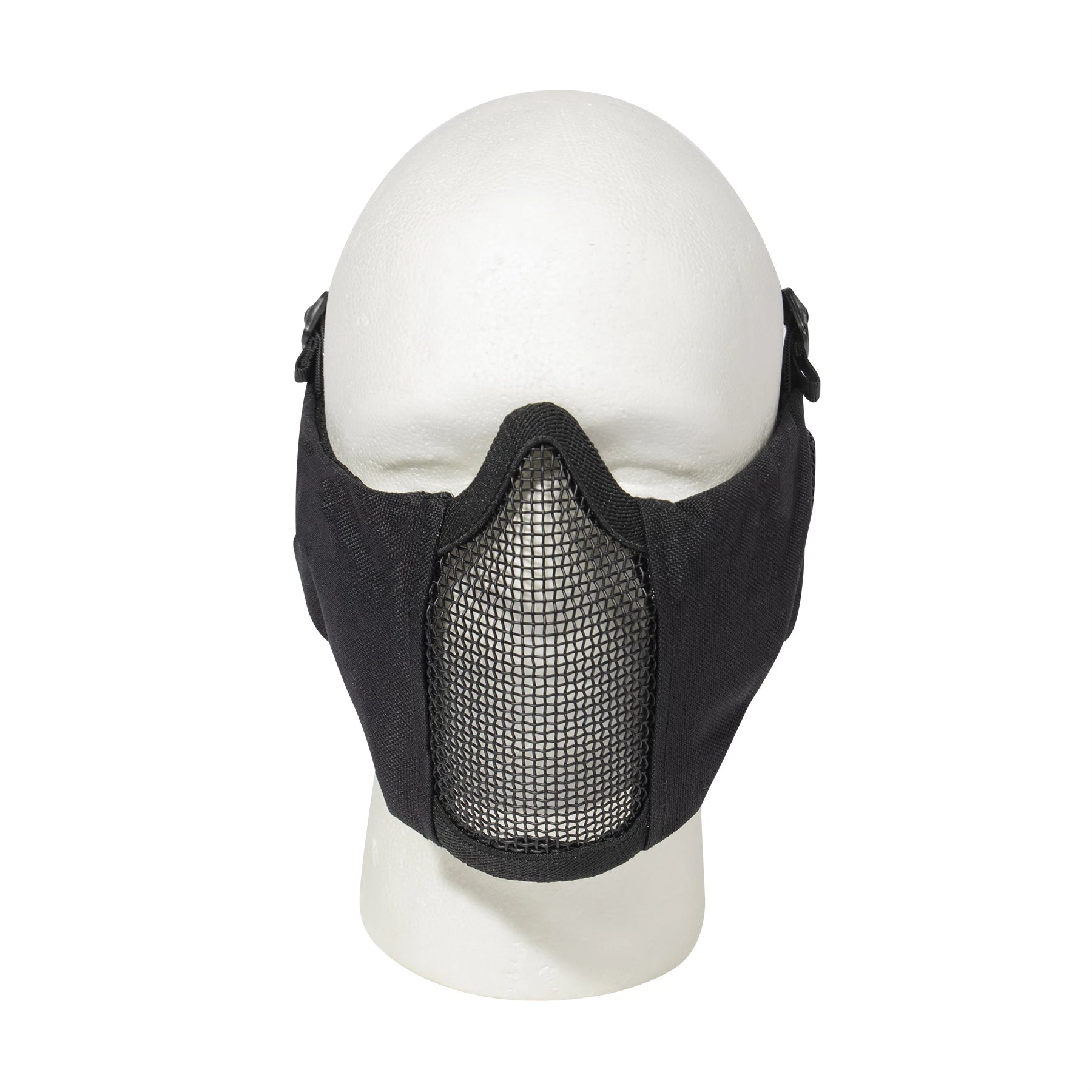 Steel Half Face Mask With Ear Guard - Black