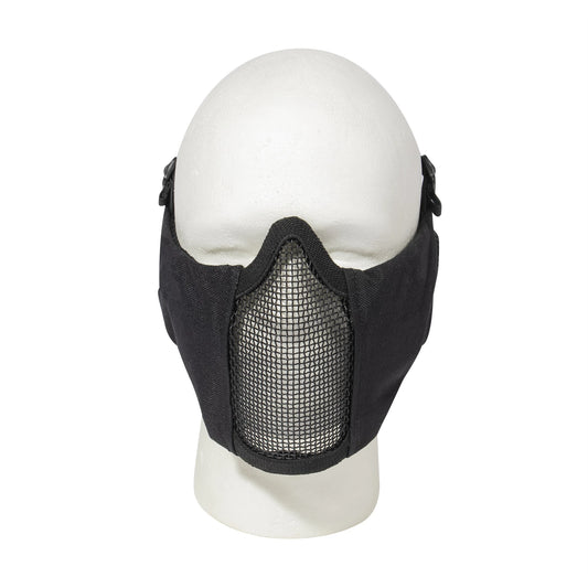 Steel Half Face Mask With Ear Guard - Black