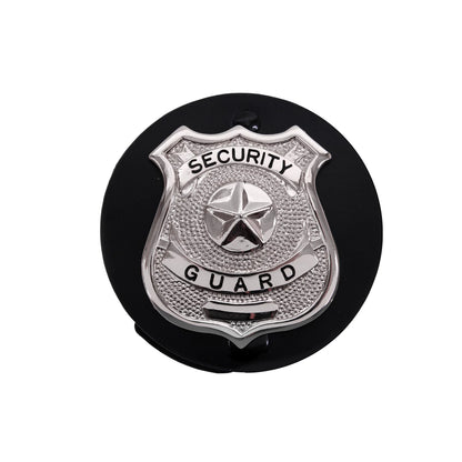 Round Leather Clip-On Badge Holder