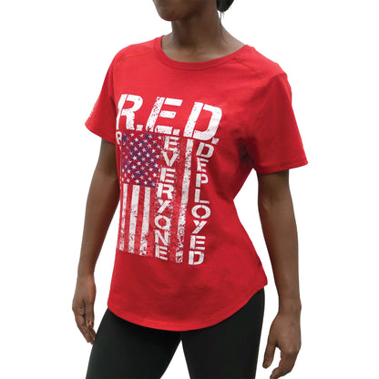 Womens R.E.D. (Remember Everyone Deployed) T-Shirt
