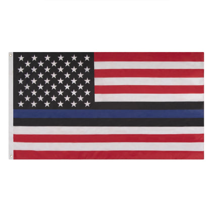 Red, White, and Blue Thin Blue Line US Flag - 3' X 5'