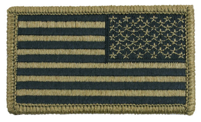 American Flag Patch With Hook Back - Green