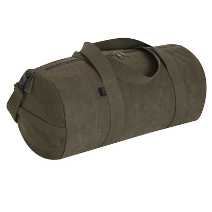 Waxed Canvas Shoulder Duffle Bag - 19 Inch