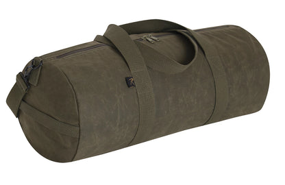 Waxed Canvas Shoulder Duffle Bag - 24 Inch