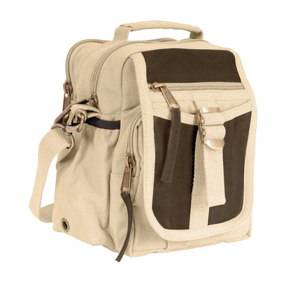 Vintage Canvas & Leather Travel Shoulder Bag