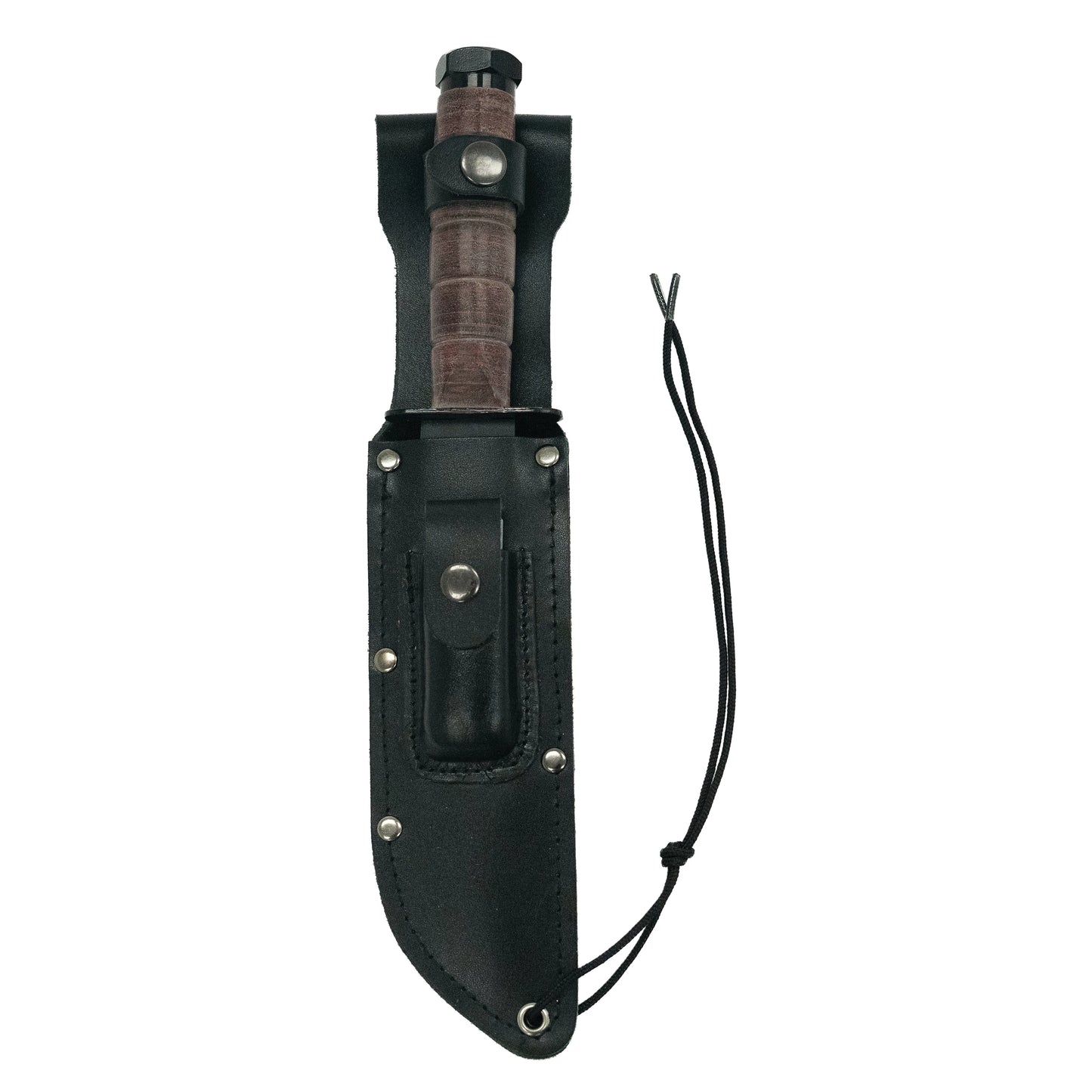 Military Fighting Utility Knife With Leather Handle