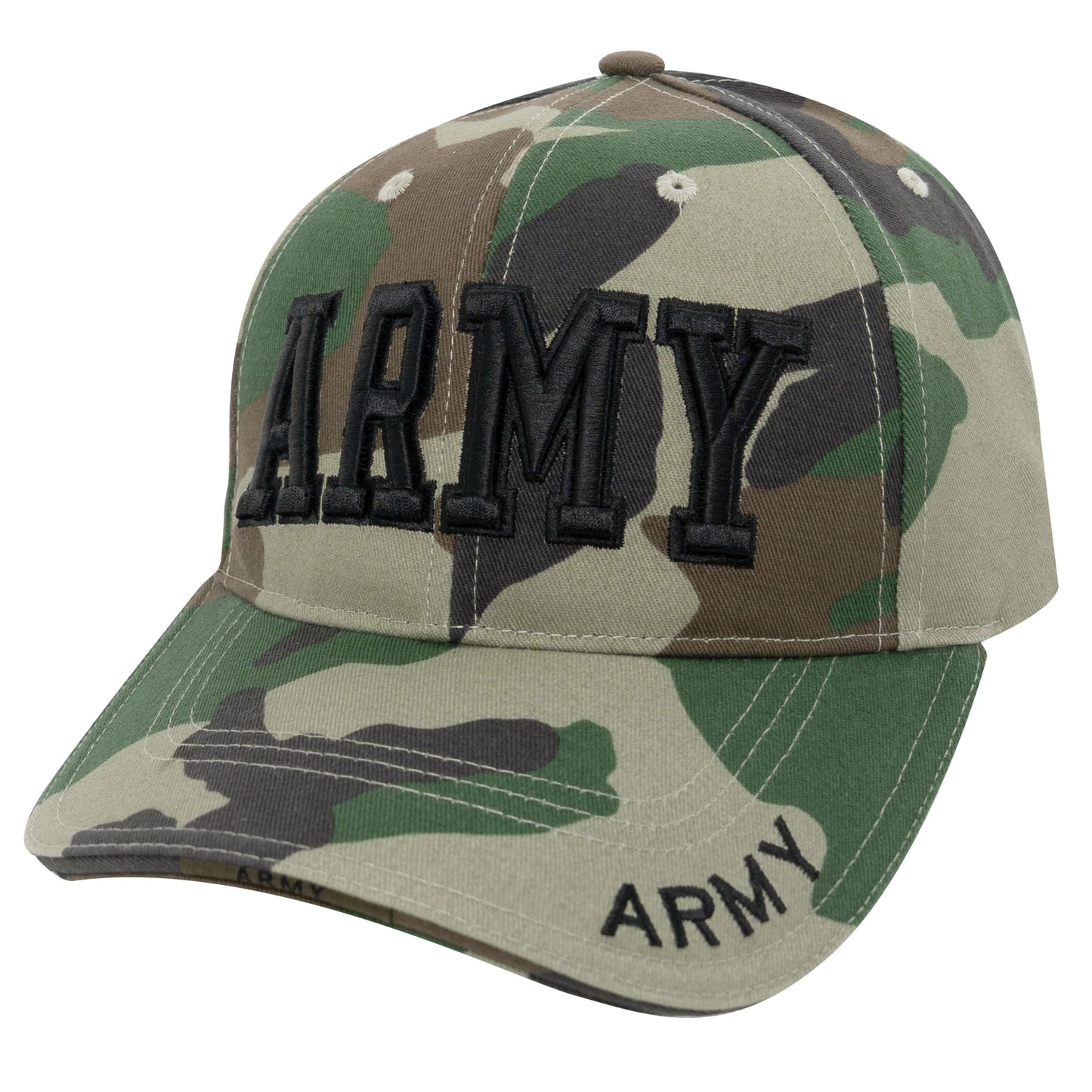 Deluxe Army Embroidered Low Profile Insignia Cap
