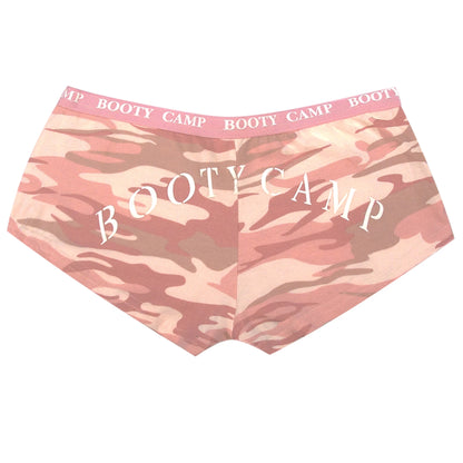 Baby Pink Camo "Booty Camp" Booty Shorts