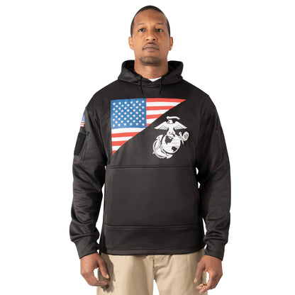 US Flag / USMC Eagle, Globe, & Anchor Concealed Carry Hoodie