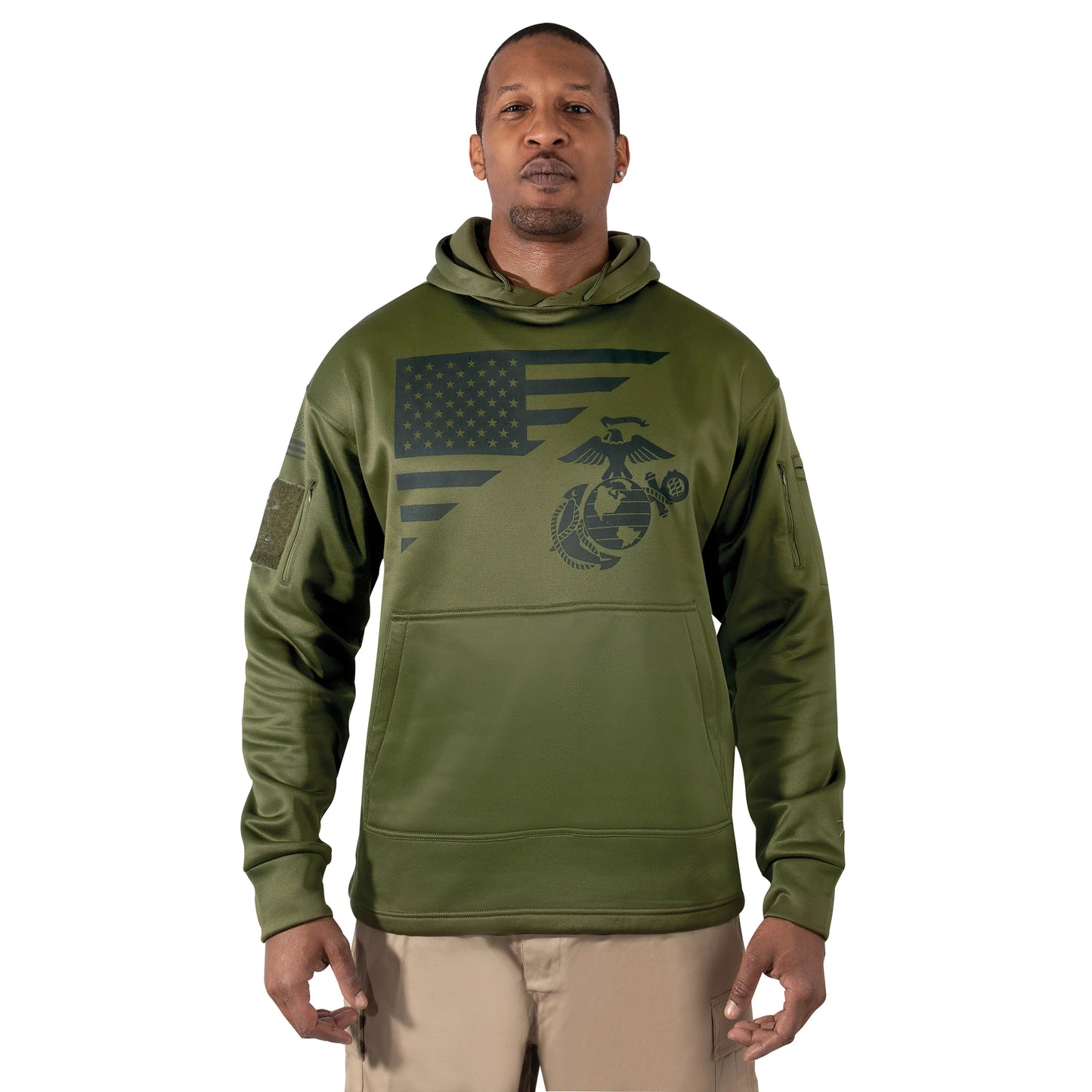 US Flag / USMC Eagle, Globe, & Anchor Concealed Carry Hoodie