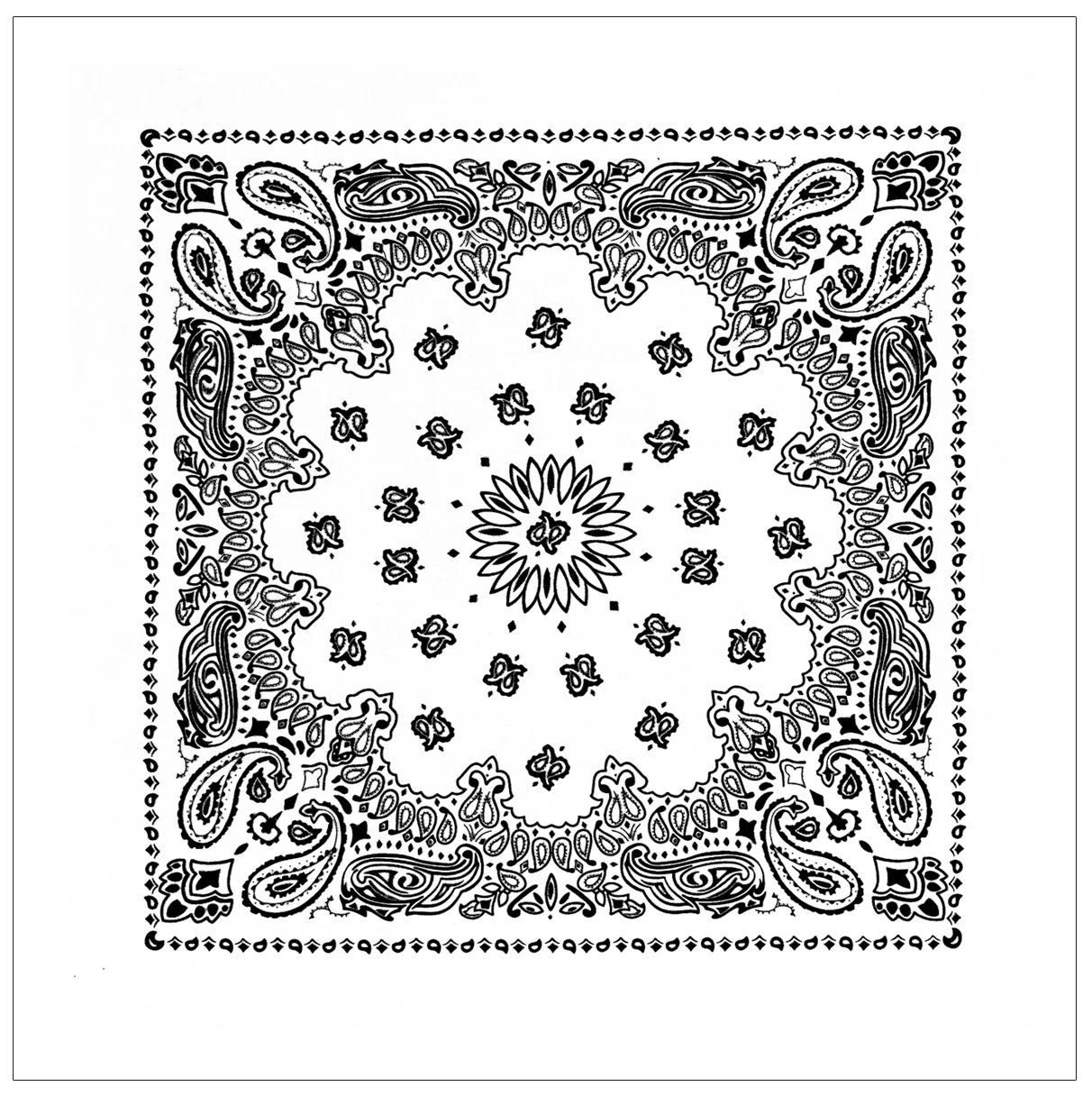 Trainmen Paisley Bandana – Extra-Large - 27” X 27"
