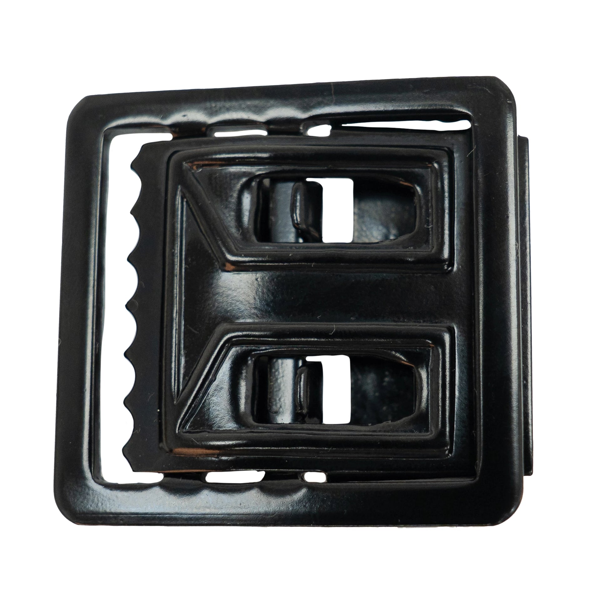 Black Open Face Web Belt Buckle