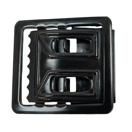 Black Open Face Web Belt Buckle