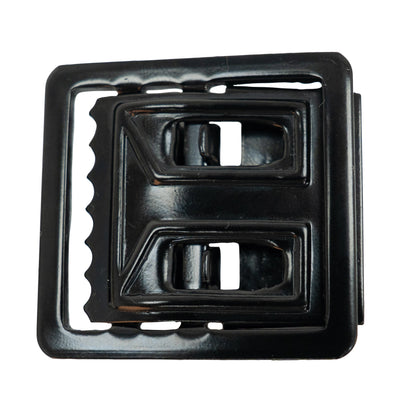 Black Open Face Web Belt Buckle