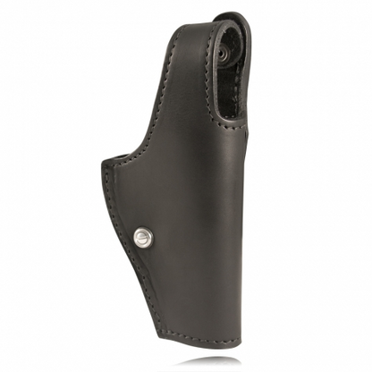 BLACK FULL GRAIN LEATHER SIG SAUER. BERETTA 92 F GLOCK WITH BLACK SNAP
