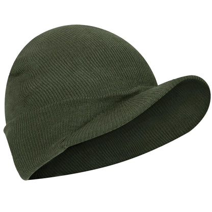 WWII M1941 Acrylic Knit Watch Cap with Brim