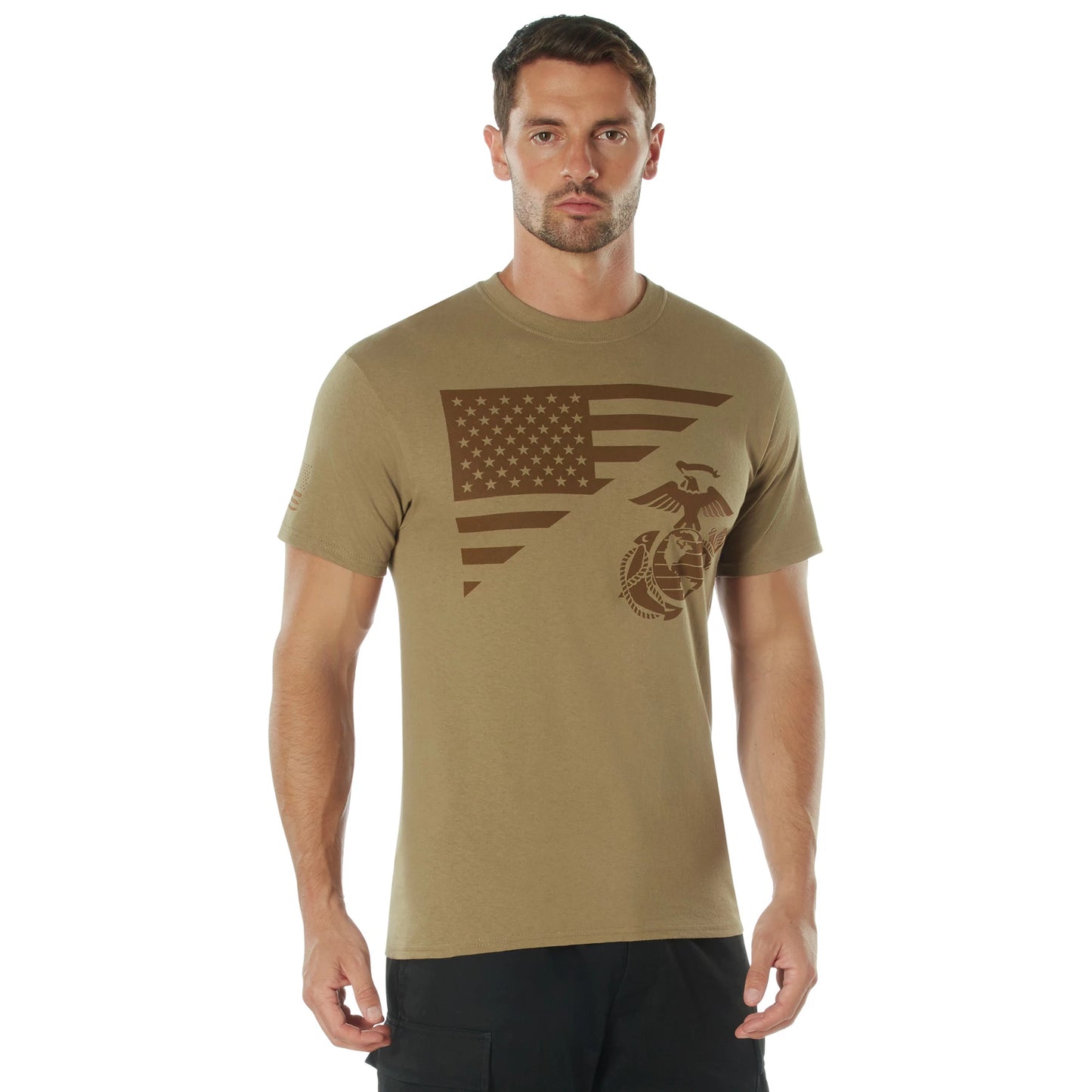 US Flag / USMC Eagle, Globe, & Anchor T-Shirt