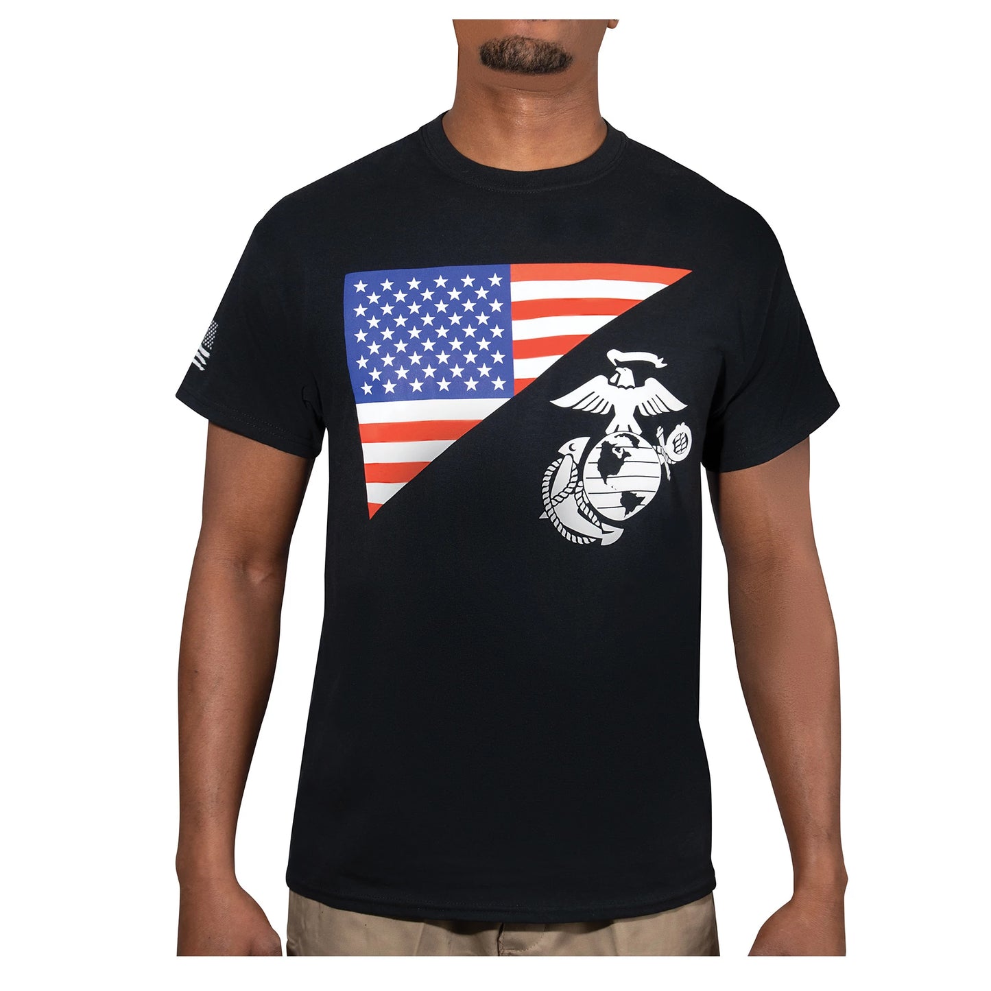 US Flag / USMC Eagle, Globe, & Anchor T-Shirt