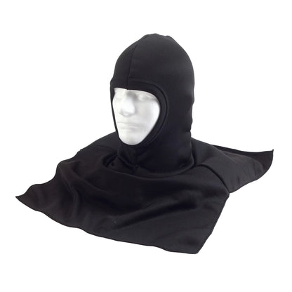 Black Polyester Balaclava With Dickie