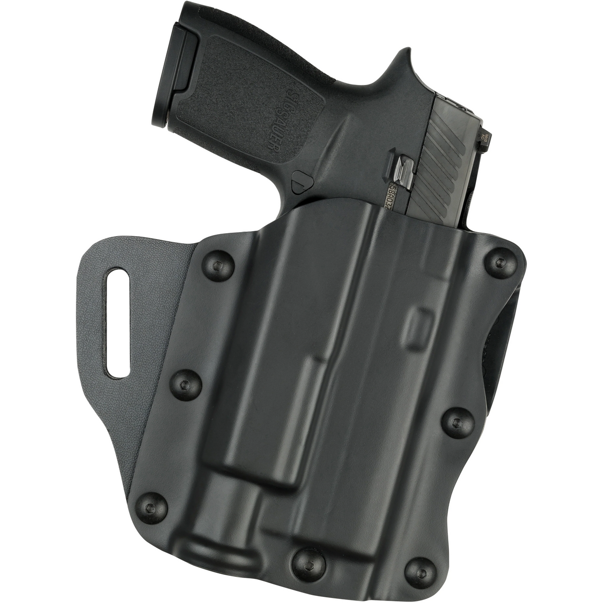 Model 557 Open-Top Belt Slide Concealment Holster for Glock 19 w/ Compact Light