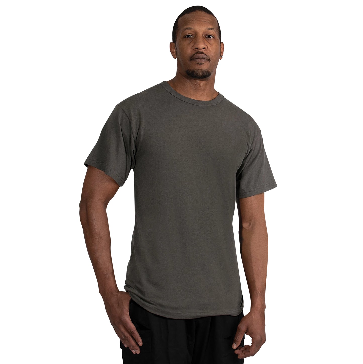 Solid Color T-Shirt with Cotton / Polyester Blend