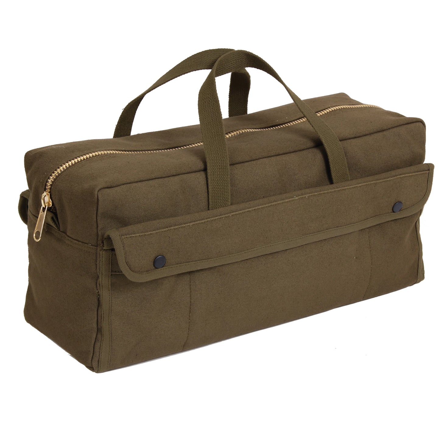 Canvas Jumbo Tool Bag With Brass Zipper