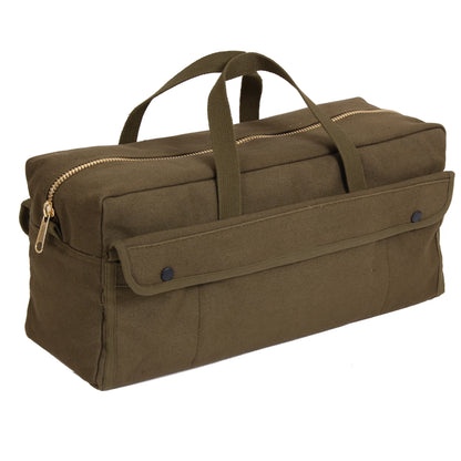 Canvas Jumbo Tool Bag With Brass Zipper