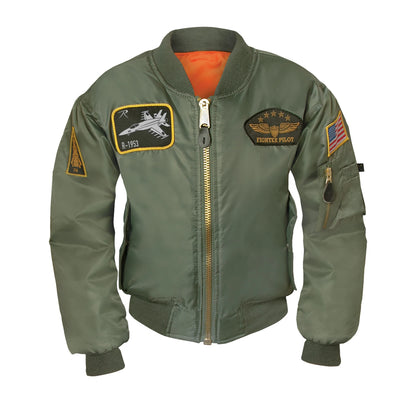 Kids Flight Jacket with Patches