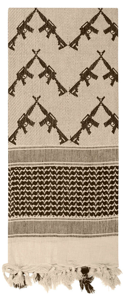 Crossed Rifles Shemagh Tactical Desert Keffiyeh Scarf